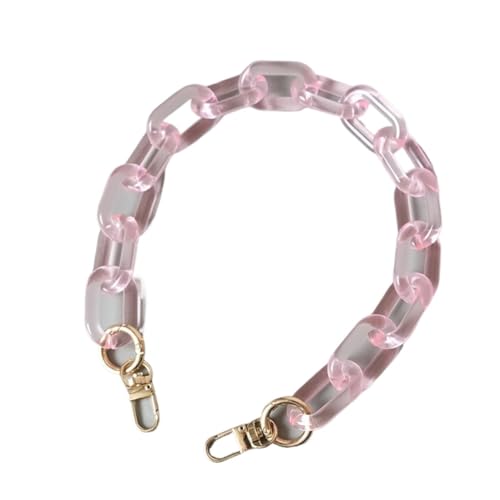 Trohollis Taschenkette,Taschen Kette Frauenhandtasche Zubehörteile Weiß Rot Rosa Acrylharzkettenband Frauen Schulterkupplungskette(Pink 45cm) von Trohollis