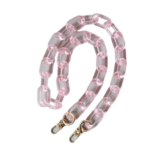 Trohollis Taschenkette,Taschen Kette Frauenhandtasche Zubehörteile Weiß Rot Rosa Acrylharzkettenband Frauen Schulterkupplungskette(Pink 86cm) von Trohollis