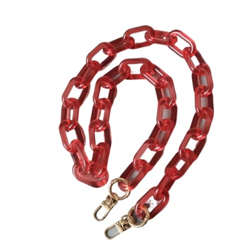 Trohollis Taschenkette,Taschen Kette Frauenhandtasche Zubehörteile Weiß Rot Rosa Acrylharzkettenband Frauen Schulterkupplungskette(Watermelon red 86cm) von Trohollis