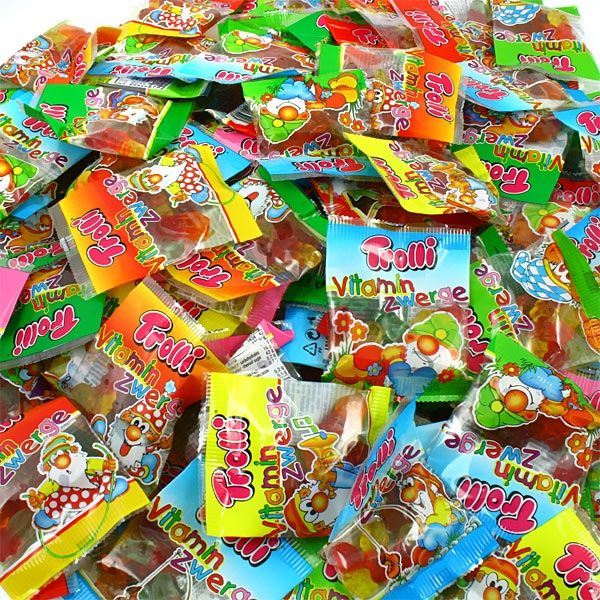 Großpackung Fruchtgummi-Zwerge, 100 x 10g Tütchen, mit Vitaminen, von Trolli Großpackung Fruchtgummi-Zwerge, 100 x 10g Tütchen, mit Vitaminen, von Trolli von Trolli