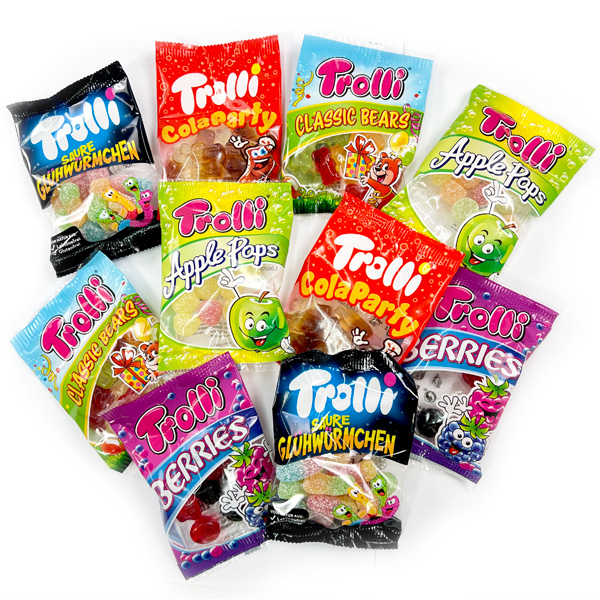 Trolli - 10 Tütchen mit Süßem, es sind versch. Sorten möglich, Süßigkeit für Kids Trolli - 10 Tütchen mit Süßem, es sind versch. Sorten möglich, Süßigkeit für Kids von Trolli