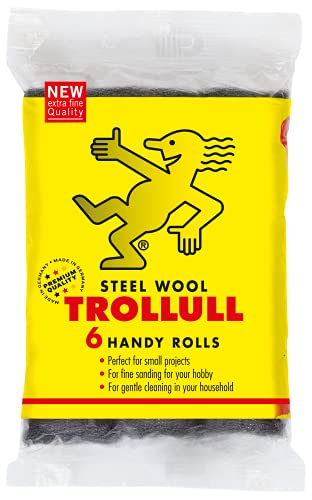 Trollull Handliche Rollen aus Stahlwolle, 6 Stück, Silber, 1 von Trollull