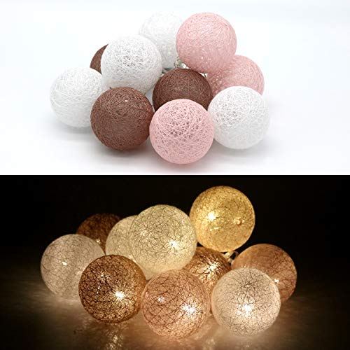 Tronje 10 LED Baumwollkugeln 6cm - 1,9m Kugel-Lichterkette 4h-Timer batteriebetrieben Lichterkugeln Braun-Rosa Tronje 10 LED Baumwollkugeln 6cm - 1,9m Kugel-Lichterkette 4h-Timer batteriebetrieben Lichterkugeln Braun-Rosa von Tronje