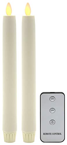 Tronje 2er Set LED Stabkerzen 24cm 5h-Timer Ivory-Creme Kunstkerze Tafelkerze bewegliche flackernde Flamme Bruchsicher Tronje 2er Set LED Stabkerzen 24cm 5h-Timer Ivory-Creme Kunstkerze Tafelkerze bewegliche flackernde Flamme Bruchsicher von Tronje
