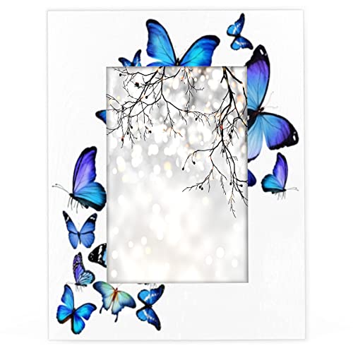 Bilderrahmen aus Holz, 15,2 x 10,2 cm, Schmetterling, f¨¹r Heimdekoration, Familie, Freunde, Geschenke, passend f¨¹r Display 15,2 x 10,2 cm Bilderrahmen aus Holz, 15,2 x 10,2 cm, Schmetterling, f¨¹r Heimdekoration, Familie, Freunde, Geschenke, passend f¨¹r Display 15,2 x 10,2 cm von TropicalLife
