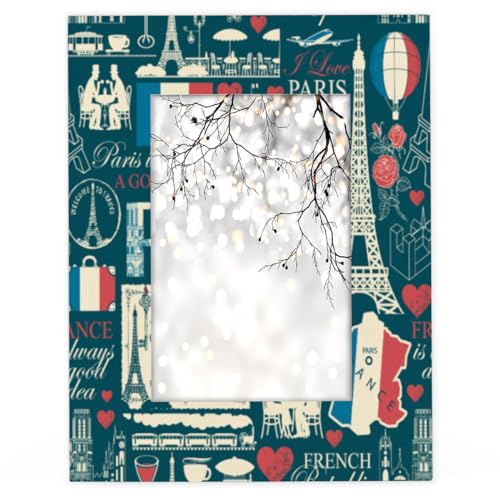 Bilderrahmen aus Holz, Motiv: Frankreich, Paris, 10,2 x 15,2 cm, passend für 13,9 x 8,8 cm große Fotos, Paris-Bilderrahmen für Heimdekoration, personalisierte Rahmen, Geschenke Bilderrahmen aus Holz, Motiv: Frankreich, Paris, 10,2 x 15,2 cm, passend für 13,9 x 8,8 cm große Fotos, Paris-Bilderrahmen für Heimdekoration, personalisierte Rahmen, Geschenke von TropicalLife