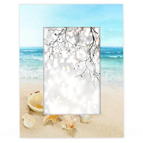 Holz-Bilderrahmen mit Muscheln, Strand, Meer, 10,2 x 15,2 cm, passend für 13,9 x 8,8 cm große Fotos, Strand-Bilderrahmen für Heimdekoration, personalisierte Rahmen, Geschenke Holz-Bilderrahmen mit Muscheln, Strand, Meer, 10,2 x 15,2 cm, passend für 13,9 x 8,8 cm große Fotos, Strand-Bilderrahmen für Heimdekoration, personalisierte Rahmen, Geschenke von TropicalLife