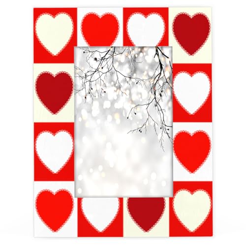 Holz-Bilderrahmen zum Valentinstag, 12,7 x 17,8 cm, passend für 16,7 x 11,6 cm große Fotos, niedlicher Herz-Bilderrahmen für Heimdekoration, persönlicher Rahmen, Geschenke Holz-Bilderrahmen zum Valentinstag, 12,7 x 17,8 cm, passend für 16,7 x 11,6 cm große Fotos, niedlicher Herz-Bilderrahmen für Heimdekoration, persönlicher Rahmen, Geschenke von TropicalLife