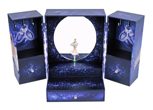 Trousselier - Spieluhr Tänzerin Stern – große Schmuckschatulle mit Musik Ballerina – Schmuckschatulle für Mädchen – Marineblau, Königsblau Trousselier - Spieluhr Tänzerin Stern – große Schmuckschatulle mit Musik Ballerina – Schmuckschatulle für Mädchen – Marineblau, Königsblau von Trousselier