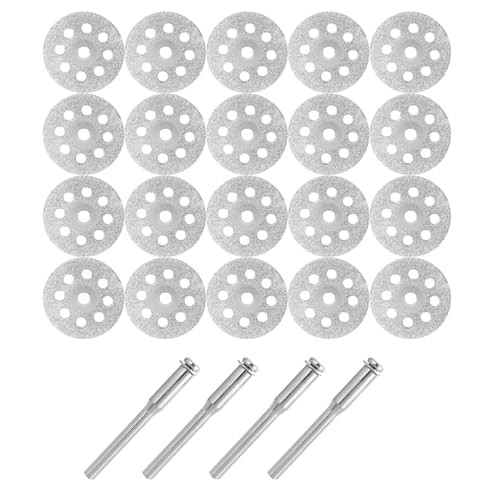 25 Stück Mini-Diamanttrennscheiben, 22 mm, Diamantscheiben x 20, Bohrfutter 3 mm x 4, Schraubendreher x 1, Schneidwerkzeuge für Stein, Glas, Keramik und Marmor, 25 Stück 25 Stück Mini-Diamanttrennscheiben, 22 mm, Diamantscheiben x 20, Bohrfutter 3 mm x 4, Schraubendreher x 1, Schneidwerkzeuge für Stein, Glas, Keramik und Marmor, 25 Stück von Trpoey