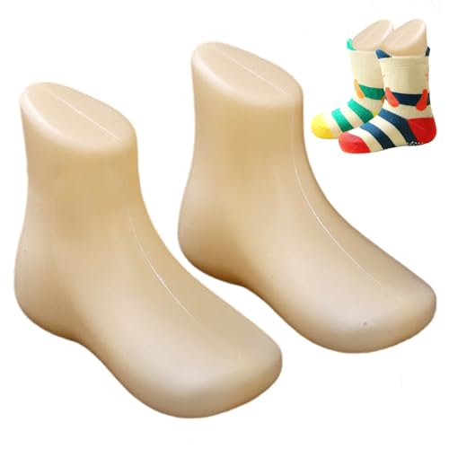 1 Paar falsche Füße Plastik Kinder Schaufensterpuppen Fuß, Wiederverwendbare Babyfüße Schaufensterpuppen 1-3 Jahre alte Fußmodellwerkzeuge für Schuhe Sock Display Socken Tool Versorgung Kinder von Trrymbbe