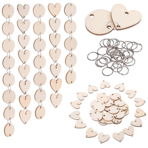200 Stücke DIY -Holzbrettschilds Scheiben Kreise mit Löcherscheiben mit Eisenringen, Hängen von Plaque -Kalender -Familie Geburtstag Reminder Board Holzkreise Herz -Tags und 12 mm Ringe für Boards 200 Stücke DIY -Holzbrettschilds Scheiben Kreise mit Löcherscheiben mit Eisenringen, Hängen von Plaque -Kalender -Familie Geburtstag Reminder Board Holzkreise Herz -Tags und 12 mm Ringe für Boards von Trrymbbe