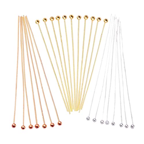 Ballkopfnadeln DIY -Schmuck machen Kupfer Headpins Nadeln für Ohrringarmband 600pcsjewelry Making Head Pins machen von Trrymbbe