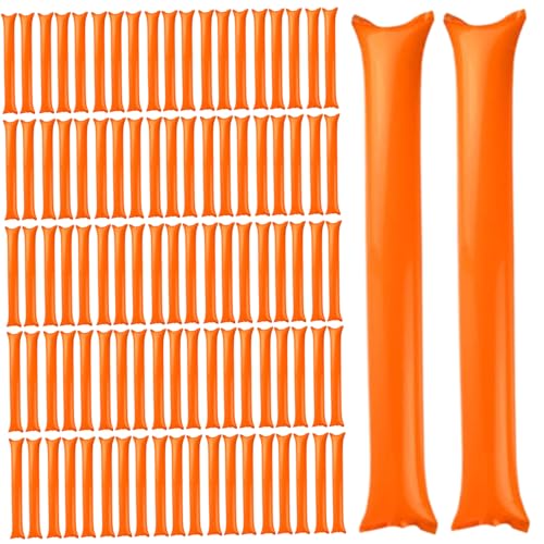 Trrymbbe Thunder Sticks 100 PCs Boom Stick aufblasbare Spirit Sticks Cheerleading Plastic Boom Stick Geräuschhersteller für Sportveranstaltungen Tanz Basketball Fußball Orange Trrymbbe Thunder Sticks 100 PCs Boom Stick aufblasbare Spirit Sticks Cheerleading Plastic Boom Stick Geräuschhersteller für Sportveranstaltungen Tanz Basketball Fußball Orange von Trrymbbe