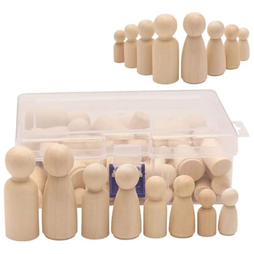 Unvollendete hölzerne Peg Dolls Holzfiguren Dekorative Peg Doll Menschen für Kinder DIY Art Craft 50pcs 1 Unvollendete hölzerne Peg Dolls Holzfiguren Dekorative Peg Doll Menschen für Kinder DIY Art Craft 50pcs 1 von Trrymbbe