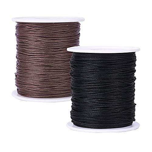 Trsnzul Wachsschnur 2 Rollen Gewachste Baumwollschnur Baumwollschnur Gewachst Armband Schnur Geflochten Gewachst String für Schmuckherstellung Basteln DIY, Schwarz und Coffee Braun Trsnzul Wachsschnur 2 Rollen Gewachste Baumwollschnur Baumwollschnur Gewachst Armband Schnur Geflochten Gewachst String für Schmuckherstellung Basteln DIY, Schwarz und Coffee Braun von Trsnzul