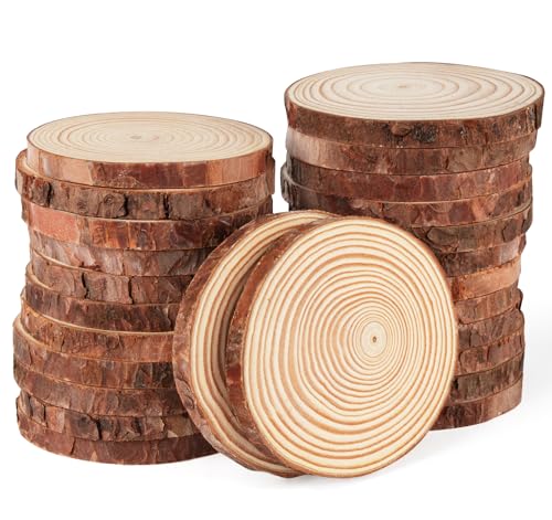 Truevaste 16 Stück Holzscheiben 9-10 cm - Baumscheiben Naturholz, 10mm dick - DIY Basteln, Hochzeit, Weihnachten & Dekoration Truevaste 16 Stück Holzscheiben 9-10 cm - Baumscheiben Naturholz, 10mm dick - DIY Basteln, Hochzeit, Weihnachten & Dekoration von Truevaste