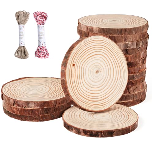 Truevaste 30 Stück Holzscheiben 8-9 cm - Baumscheiben Naturholz, 10mm dick - DIY Basteln, Hochzeit, Weihnachten & Dekoration Truevaste 30 Stück Holzscheiben 8-9 cm - Baumscheiben Naturholz, 10mm dick - DIY Basteln, Hochzeit, Weihnachten & Dekoration von Truevaste