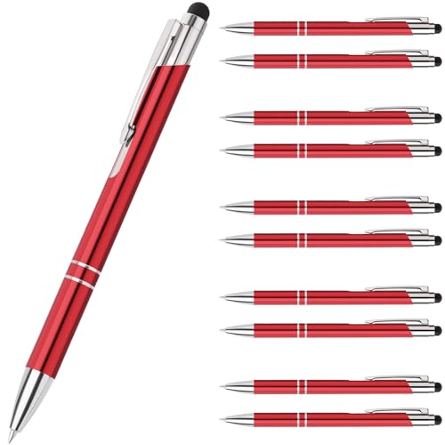Truevaste 40er Set Druckkugelschreiber, Hochwertige 0.7mm Ergonomisch Kugelschreiber mit Metallgehäuse, Klick-Kugelschreiber, Ball point Pen für Flüssiges Schreiben, Blau Öltinte, Rotes Gehäuse Truevaste 40er Set Druckkugelschreiber, Hochwertige 0.7mm Ergonomisch Kugelschreiber mit Metallgehäuse, Klick-Kugelschreiber, Ball point Pen für Flüssiges Schreiben, Blau Öltinte, Rotes Gehäuse von Truevaste