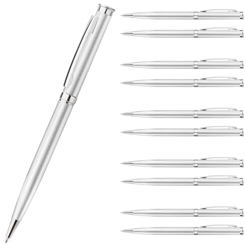 Truevaste 60er Set Kugelschreiber Set, 0.7mm Hochwertige Druckkugelschreiber mit Metallgehäuse & Ergonomischm Drehmechanismus, Ball point Pen für Perfektes Schreiben, Blau Öltinte, Silber Gehäuse Truevaste 60er Set Kugelschreiber Set, 0.7mm Hochwertige Druckkugelschreiber mit Metallgehäuse & Ergonomischm Drehmechanismus, Ball point Pen für Perfektes Schreiben, Blau Öltinte, Silber Gehäuse von Truevaste