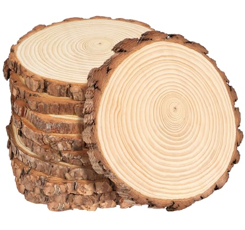 Truevaste Holzscheiben 20er Set 14-15 cm Runde Baumscheiben ohne Loch für DIY Basteln, Hochzeit und Weihnachtsdeko – Natur Holzscheiben, 10mm Dicke Truevaste Holzscheiben 20er Set 14-15 cm Runde Baumscheiben ohne Loch für DIY Basteln, Hochzeit und Weihnachtsdeko – Natur Holzscheiben, 10mm Dicke von Truevaste