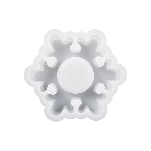 1/4pcs Schneeflockenkerzenhalter Schimmelpilze Kristall Schneeflake Kerzenharz Schimmel Teelicht Epoxidharz Schimmel Handwerk Weihnachtspflaster Zemente Harzformen von Trufolxiaz