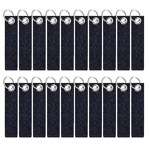 20pcs Keyring Schlüsselkette Filzringe Für Handwerksdiy Schmuck Keyring 13x3cm Graue Schlüsselringe Filzkette FOD von Trufolxiaz