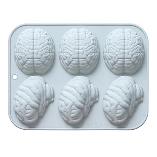 6 Hohlräume Gehirne Form Fondant Schokoladenform Dessert Kuchen Backwerkzeug Gelee Seife Orament von Trufolxiaz