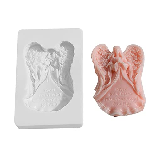 Beten Engel Flügel Porträt Kuchen Silikonform Epoxidharz Ornamente Machen Kerzenseife Harz Lehm Home Dekorationen Kuchenformen Zum Backen von Trufolxiaz