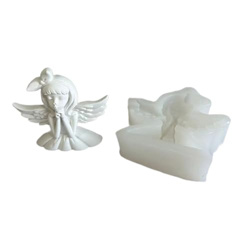 Engelsmädchen Silikonform Plasters Form Duft Kerze Schimmel Tisch Ornament Schimmel Epoxidform Nicht Stick Engel Mädchen Silikonform Tool von Trufolxiaz