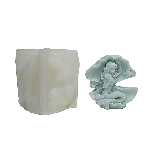 Hitzebeständige Meerjungfrau Silikonform Craft Meerjungfrau Duft Kerze Silikonform Gips Aromatherapys Meerjungfrau Kerzenform von Trufolxiaz