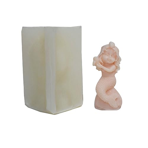 Hitzebeständige Meerjungfrau Silikonform Craft Meerjungfrau Duft Kerze Silikonform Gips Aromatherapys Meerjungfrau Kerzenform von Trufolxiaz