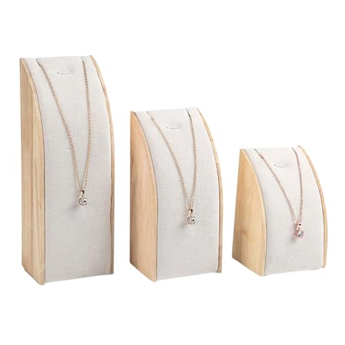 Praktischer Robuster Holzhänger Set Von 3 Gekrümmten Halskette Showcases Mode Accessoire Für Einzelhandels Und Heimnutzungs Arbeitsplatten Display Rack Praktischer Robuster Holzhänger Set Von 3 Gekrümmten Halskette Showcases Mode Accessoire Für Einzelhandels Und Heimnutzungs Arbeitsplatten Display Rack von Trufolxiaz