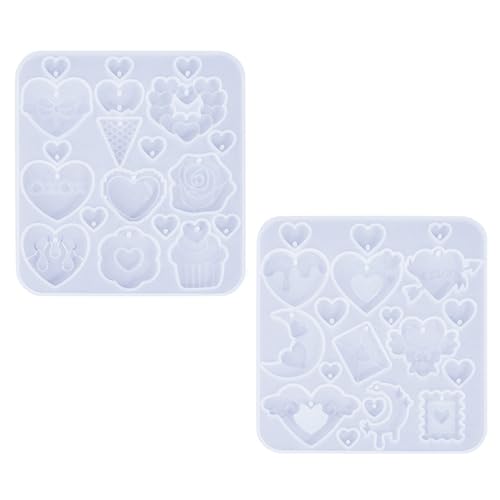 Set Von 2 Silikonherzen Ohrringformen Leicht Zu Bedienen Und Ohrverzierung Für Und Schmuckhersteller Freizugeben Die Formen Für Harz Basteln von Trufolxiaz
