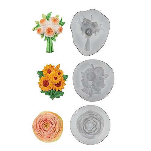 Sonnenblumen Backhandbuch Kerzenformen Nahrung Silikon Fondant Schimmel Süßigkeiten Tonformen Für Dessert Eisblockform Kuchen Backwerkzeug von Trufolxiaz