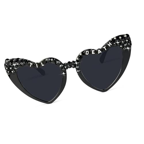 Trufolxiaz Partybrille Braut Party Sonnenbrille Damen Geburtstag Zubehör Foto Kostüm Requisiten von Trufolxiaz