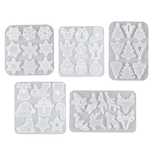 Weihnachtserie Ohrringe Silikonformen Kristall Epoxidharz Weihnachtsverzierung Formen Für Festliche Schmuckverarbeitung Schmuckzubehör Machen Accessoires von Trufolxiaz