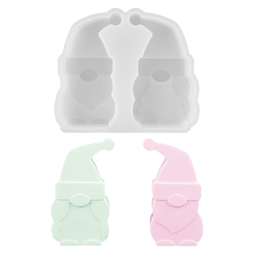 Silikonformen Gießformen, 3D Wichtel Silikonform Weihnachten Weihnachtsmann Gips zum Gießen Gießformen Silikon für Weihnachten Ostern Verwendet von Trukafie