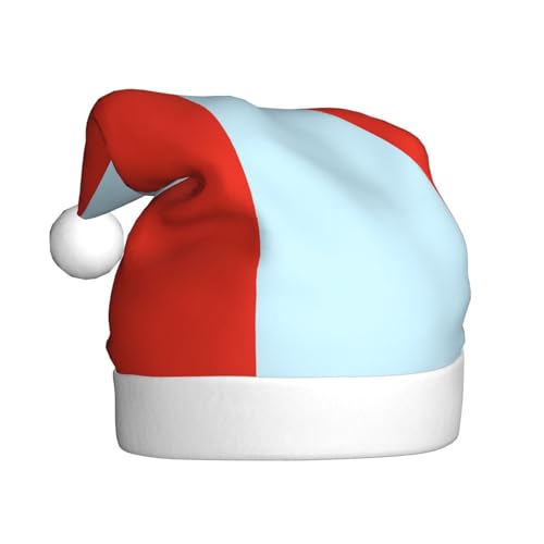 Trukd Weihnachtsmütze, einfarbig, klein, frisch, für Erwachsene, Unisex, Samt, Pelz, Weihnachtsmütze für Neujahr, festliche Party von Trukd