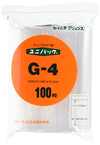 (With zipper plastic bag) Unipac (100 pieces case) G-4 (japan import) von Trusco
