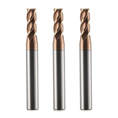 3tlg VHM Radiusfräser Kugelkopffräser 4 Zähne - AlTiN Beschichtung HRC 55, Hartmetall-Kugelkopffräser, CNC-Gravierfräser für Metall（4mm） von Trvoxviq