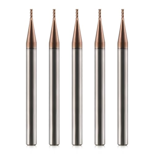 5 Stück VHM Fräser 1mm Schaftfräser Hartmetal, AlTiN beschichtet 55 HRC 4 Schneiden, bohren, fräsen, schlichten, eintauchen, CNC, Wolframkarbid 5 Stück VHM Fräser 1mm Schaftfräser Hartmetal, AlTiN beschichtet 55 HRC 4 Schneiden, bohren, fräsen, schlichten, eintauchen, CNC, Wolframkarbid von Trvoxviq