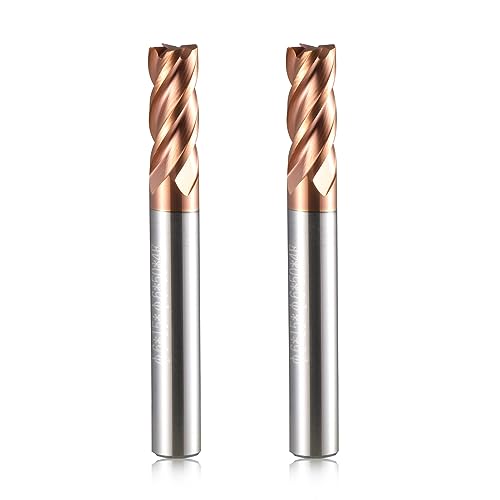 6mm CED Fräser Schaftfräser Hartmetall 4-Flöte, 2 Stücke TiSiN Coat Spiralfräser Bit VHM CNC Bohraufsätze/Schaftfräser Bit, 55 HRC Schneide Drill Fräser Bit für Stahl, Aluminiumlegierung, Kupfer von Trvoxviq