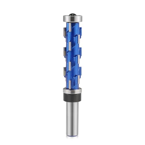 Bündigfräser-Bit, 1,27 cm Schaft, 1,9 cm Schnittdurchmesser, Doppellager, 65 mm Länge, Schablonenmuster-Bit für Holzarbeiten von Trvoxviq