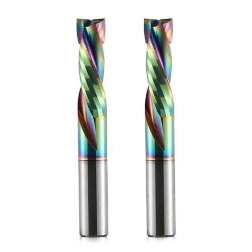 CNC-Fräser 2-Flöten Kompressionsfräser, 8mm Schaft Schaftfräser Spiralfräser Bit VHM mit DLC-Beschichtungs, 8mm Schnittdurchmesser 25mm Schnittlänge Endfräser, Vollhartmetall-Schaftfräser, 2PCS CNC-Fräser 2-Flöten Kompressionsfräser, 8mm Schaft Schaftfräser Spiralfräser Bit VHM mit DLC-Beschichtungs, 8mm Schnittdurchmesser 25mm Schnittlänge Endfräser, Vollhartmetall-Schaftfräser, 2PCS von Trvoxviq