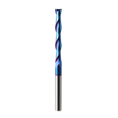 Extra langer Upcut Spiralfräser, 6,35 mm Schaft, 6,35 mm Schnittdurchmesser, 51 mm Schnittlänge, langes Vollhartmetall mit Nanoblauer Beschichtung, Schaftfräser für Holzschnitt, Trimmen, Schnitzen Extra langer Upcut Spiralfräser, 6,35 mm Schaft, 6,35 mm Schnittdurchmesser, 51 mm Schnittlänge, langes Vollhartmetall mit Nanoblauer Beschichtung, Schaftfräser für Holzschnitt, Trimmen, Schnitzen von Trvoxviq