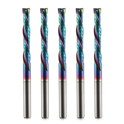 Trvoxviq Spiral-Fräser Auf-Ab-Kompressionsfräser 1/8 Zoll Schneiddurchmesser mit DLC-Beschichtung, 1/8 Zoll Schaft aus Vollhartmetall CNC-Fräser für Holzschnitzerei,Gravier und Fräsarbeiten(5er Pack) Trvoxviq Spiral-Fräser Auf-Ab-Kompressionsfräser 1/8 Zoll Schneiddurchmesser mit DLC-Beschichtung, 1/8 Zoll Schaft aus Vollhartmetall CNC-Fräser für Holzschnitzerei,Gravier und Fräsarbeiten(5er Pack) von Trvoxviq