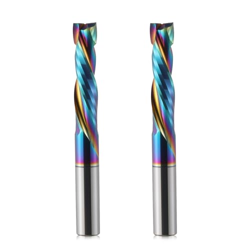 Trvoxviq Spiralfräser-Bits, 2 Rillen, CNC-Schaftfräser, 8 mm Schaft, nach oben und unten, Kompressions-Bit mit DLC-Beschichtung, Wolframstahl, CNC-Bit, Fräser-Werkzeuge für Holzbearbeitung, Gravur, 2 Trvoxviq Spiralfräser-Bits, 2 Rillen, CNC-Schaftfräser, 8 mm Schaft, nach oben und unten, Kompressions-Bit mit DLC-Beschichtung, Wolframstahl, CNC-Bit, Fräser-Werkzeuge für Holzbearbeitung, Gravur, 2 von Trvoxviq