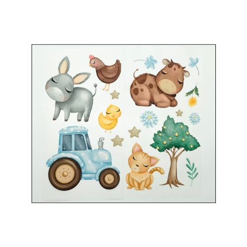 Bügelbilder Set für Textilien DIN A4 Kinder Mädchen Jungen Pferde Weihnachten groß klein Aufbügelbild zum aufbügeln verschiedene Designs (Design 10) von TryPinky