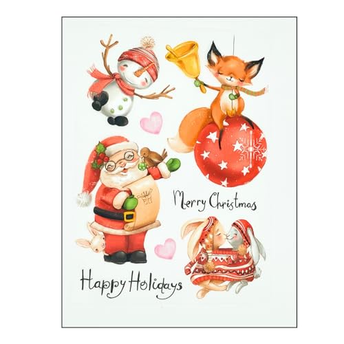 Bügelbilder Set für Textilien DIN A4 Kinder Mädchen Jungen Pferde Weihnachten groß klein Aufbügelbild zum aufbügeln verschiedene Designs (Design 14) von TryPinky